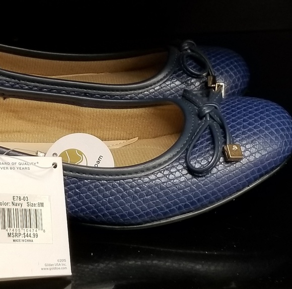 NWT Goldtoe Comfort Plus Memory Foam Flats sz 6.5 - Picture 3 of 8